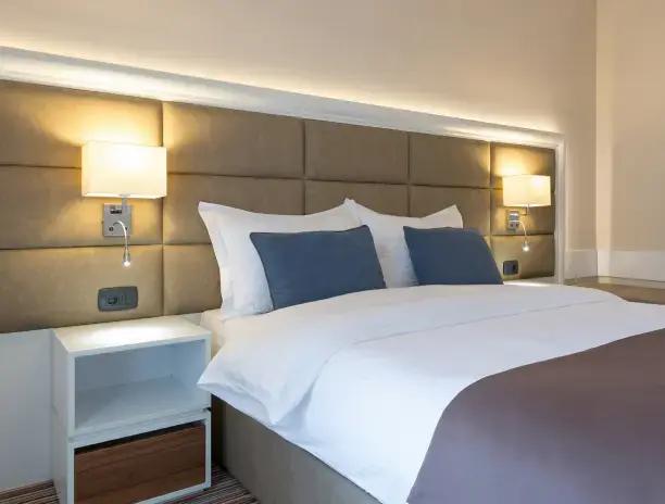 Comfortable hotel bed