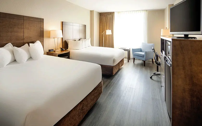 Room at the Florida Hotel featuring two queen beds.