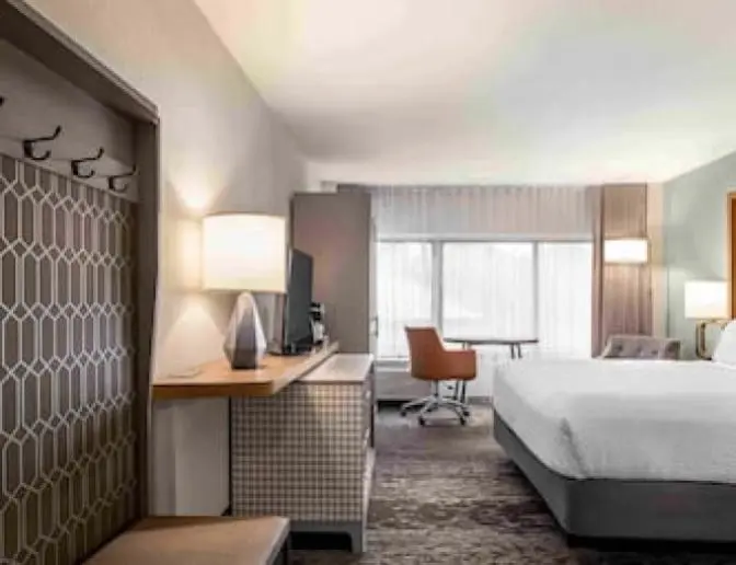 1 King bed room at the Holiday Inn Orlando International Airport hotel.